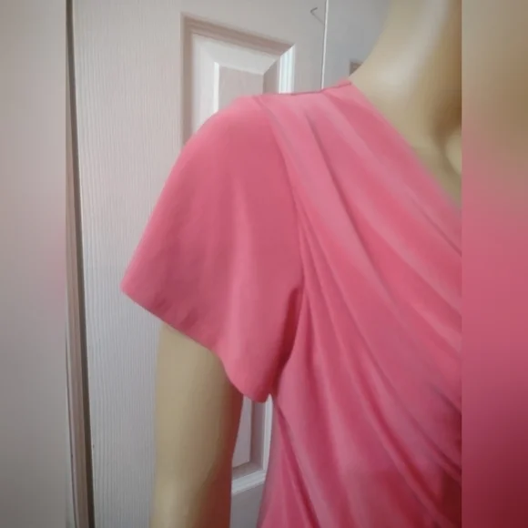 Ashley blue women's size medium pink blouse shirt top - Picture 2 of 7